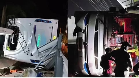 Tourist bus overturns in Thiruvananthapuram, 17 injured