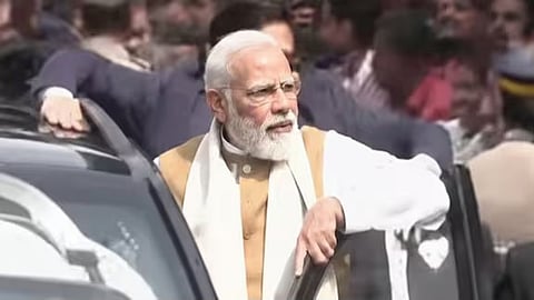 PM Modi holds massive road show in Thiruvananthapuram