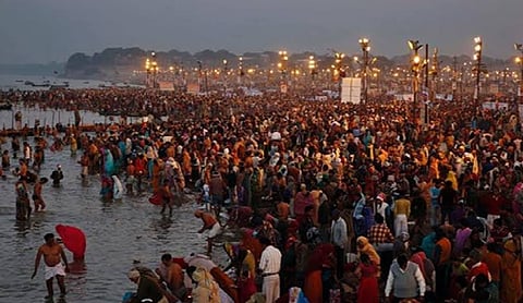 Devotees take holy dip at Puri's Chandrabhaga beach on 'Magha Saptami'