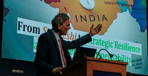 Chief Economic Advisor V Anantha Nageswaran addresses the media during the Economic Survey 2025-26 press conference, in New Delhi, Thursday, Jan. 29, 2026.