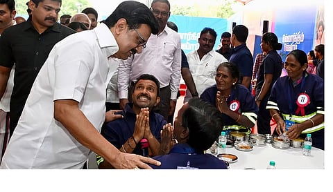 TN CM launches expansion of sanitation workers' free meal scheme