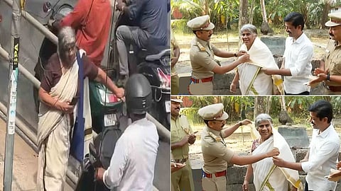 Elderly woman confronts traffic violator, honoured by Kerala MVD