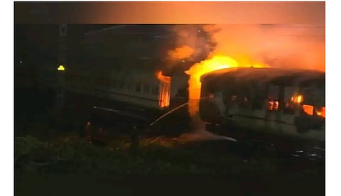 Bengal: Coach of empty passenger train catches fire, none injured