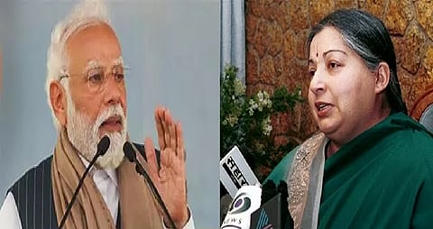 PM Modi pays tributes to Jayalalithaa