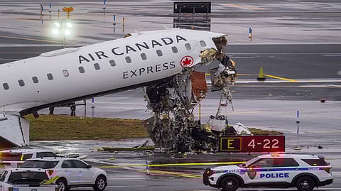  Air Canada jet collided at high speed with a fire truck at New York's LaGuardia Airport