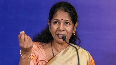 DMK leader Kanimozhi 