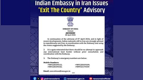 India asks its nationals in Iran to 'expeditiously exit' 