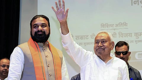 BJP''s Samrat Choudhary (L)sworn in as Bihar chief minister