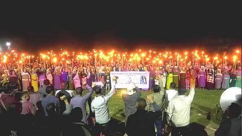 Thousands hit streets in Imphal in torch rally over children's killing, clash with forces 