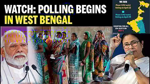Polling underway for 152 assembly seats in 1st phase of Bengal elections