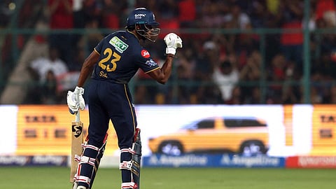 Sudharsan's hundred leads GT to 205/3 against RCB