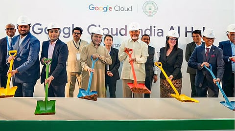 Andhra CM Naidu lays foundation for USD 15 billon Google data centre near Vizag