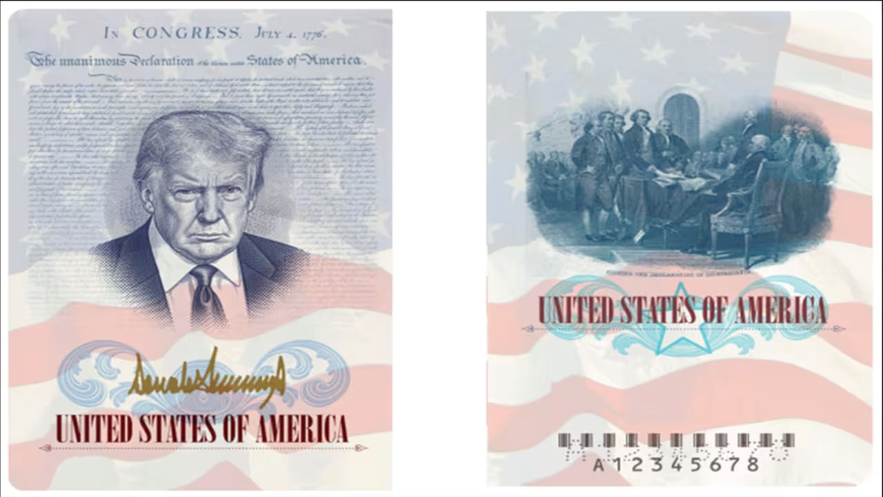 Limited edition US passports will feature President Donald Trump.