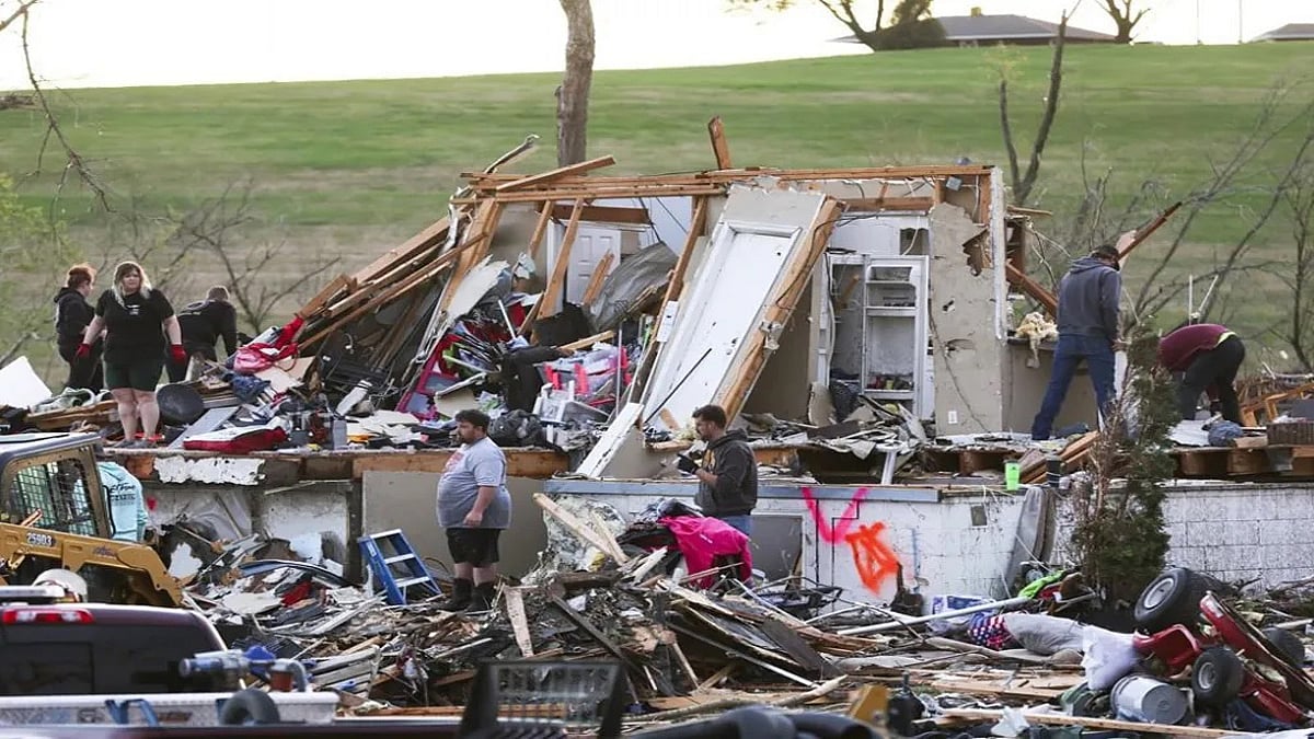Tornadoes collapse buildings and level homes in Nebraska and Iowa
