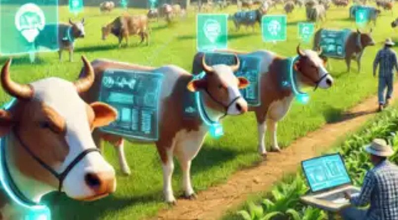 AI-enabled pendants for cows to ensure safety and well-being