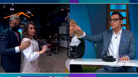 Los conductores se hicieron de palabras en el programa en vivo