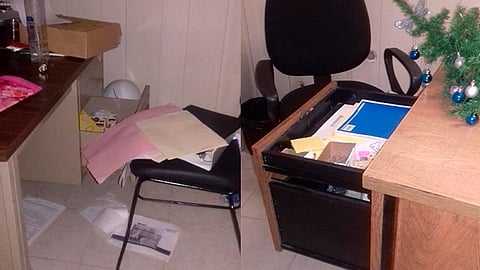 Delincuentes se llevaron computadoras de oficina, material deportivo, de sonido y de limpieza