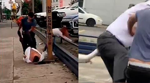 En otro video el actor señaló que la mujer se le fue directo al cuello para quitarle su cadena