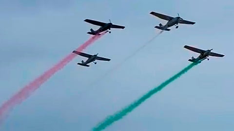 Surcarían el cielo moreliano tres helicópteros MI-17, cuatro aviones de combate T6-C y cuatro helicópteros BELL 4-12