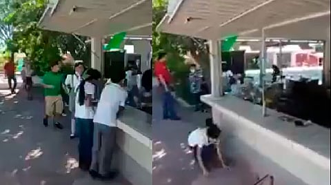 Maestro de primaria hace simulacro de balacera en Sonora [VIDEO]