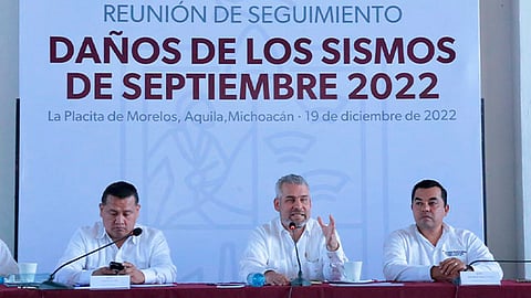 La reunión del Comité de Evaluación de Daño fue encabezada por el gobernador Alfredo Ramírez Bedolla
