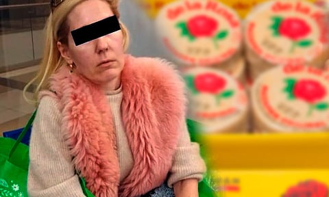 Cachan a rusa tratando de robar 18 cajas de mazapanes en CDMX