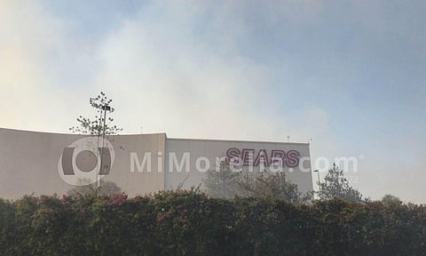 Combaten incendio de pastizal al sur de Morelia