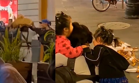 Policías tiran churros de vendedora; termina llorando en el piso con sus hijas [VIDEO]