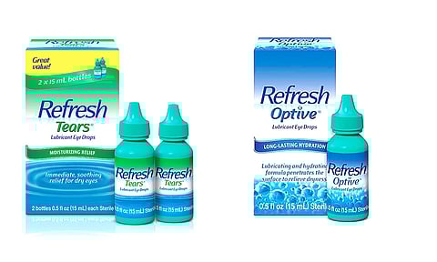 Alertan en Michoacán sobre falsificación y venta de gotas oftálmicas Refresh Tears y Optive 