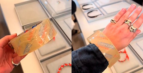 ¡Que ofertón! Balenciaga vende pulsera de diurex a precio exagerado 