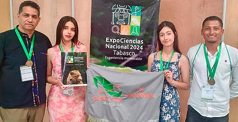 Ganan 4 oros estudiantes del Cecytem en Expo Ciencias Nacional