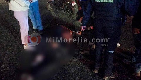 Se accidenta motorepartidor en la Av. Madero Poniente de Morelia 
