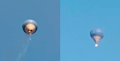 Responsables de incendio en globo aerostático en Teotihuacán son liberados 