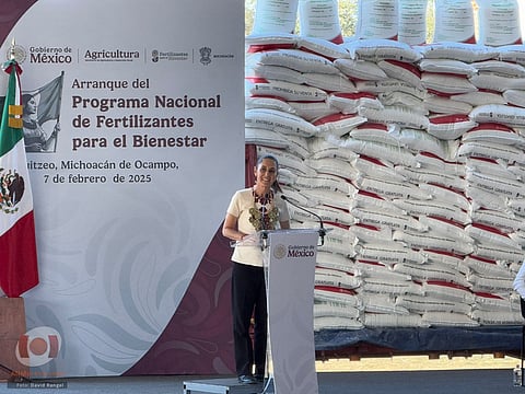 Claudia Sheinbaum encabeza en Michoacán el inicio del Programa Nacional de Fertilizantes para el Bienestar