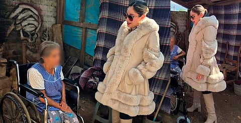 Presidenta del DIF de Pátzcuaro desata polémica por lujoso look en entrega de apoyos