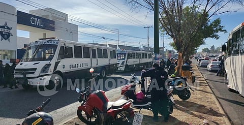 Policías de SSP se manifiestan en el Cuartel Valladolid; exigen pagos