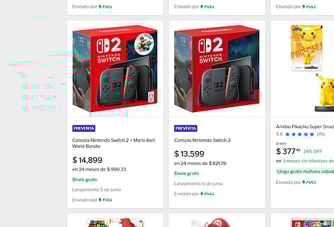 Nintendo Switch 2 se agota en Amazon y MercadoLibre en minutos