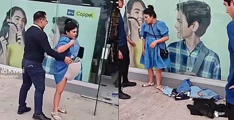 Mujer finge estar embarazada y roba ropa en tienda Coppel [VIDEO]