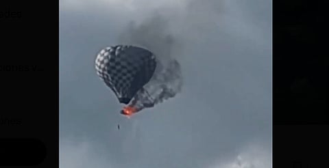 Globo aerostático se incendia durante festival en Zacatecas; hay un muerto