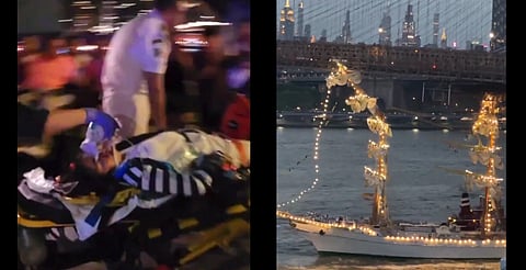 Hay 22 lesionados tras choque del barco mexicano Cuauhtémoc en EU [Video]