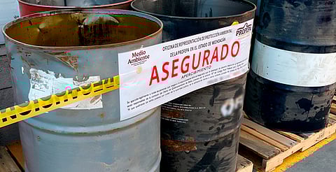 Asegura Profepa 385 tambos con residuos peligrosos en empresa de Morelia