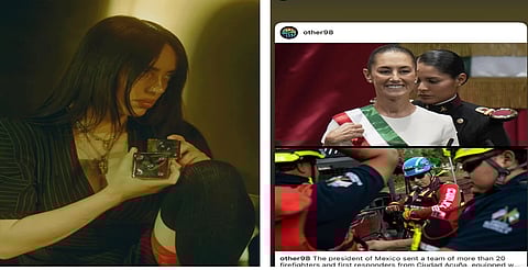 Desde Instagram, Billie Eilish reconoce a Sheinbaum por apoyo a Texas