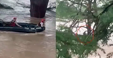 Mujer que estaba siendo arrastrada por el río en Texas en rescatada [VIDEO]