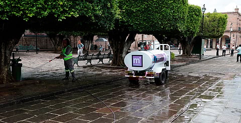 Gobierno de Morelia pone en operación moto pipas para mantenimiento de espacios públicos