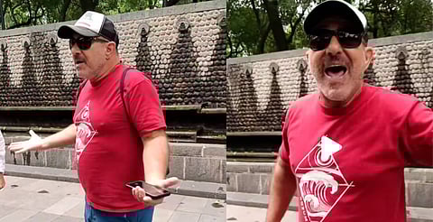 Mexicana enfrenta a extranjero por orinar en Chapultepec [VIDEO]