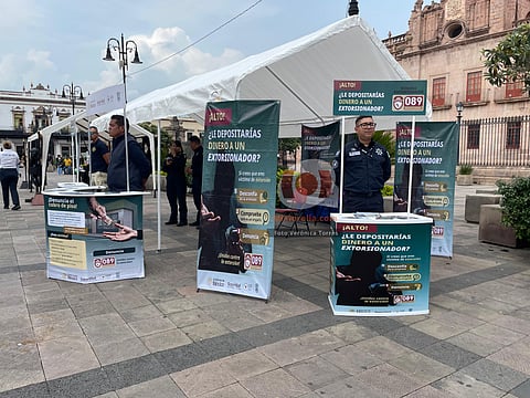 Informan a morelianos y turistas sobre la Estrategia Nacional contra la Extorsión