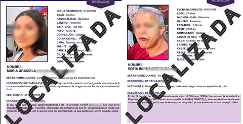 María y Sofía fueron raptadas por sujetos armados, revela FGE; su liberación fue en Zamora