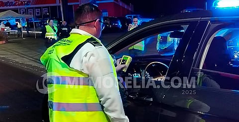 Policía Morelia refuerza operativos viales durante vacaciones: alcoholímetro y campañas