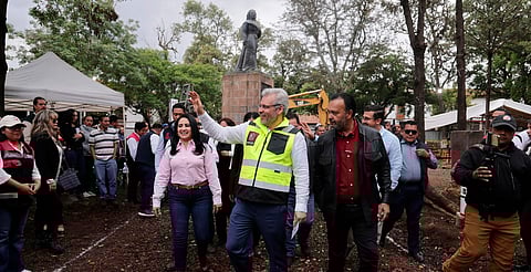 Obra en plaza Gertrudis Bocanegra conserva el encanto de Pátzcuaro: Bedolla