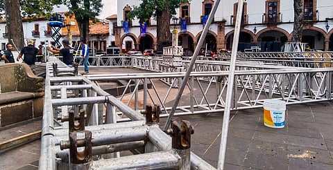 ¡Pátzcuaro se prepara! Comienzan montajes para el Cantoya Fest 2025